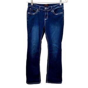 Love x Nation Embellished Mid Rise Denim Bootcut Jeans Blue Girl's Size 14/27in